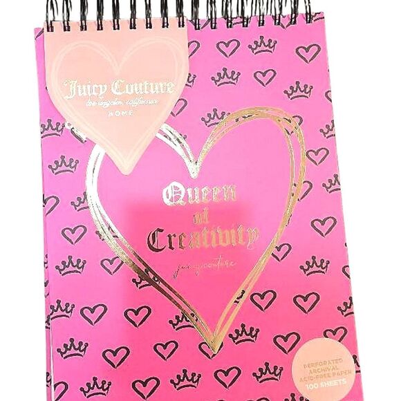 Juicy Couture Home Queen Of Creativity Logo Sketchbook - Picture 2 of 6